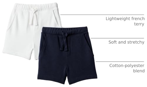 Image of Amazon Essentials x Sofia Grainge Toddlers and Baby Boys' Pull-On Knit French Terry Shorts, Pack of 2