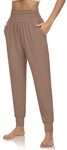 Image of UEU Women's Cozy Yoga Joggers Pants Loose Workout Sweatpants Comfy Lounge Pants with Pockets