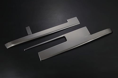 S500P/S510P 後期 ハイゼット トラック ハイゼットジャンボ フロントバンパーアンダートリム 両面テープ施工済み ステンレス製 - ピクシストラック サンバートラック (ブラックメッキ調)