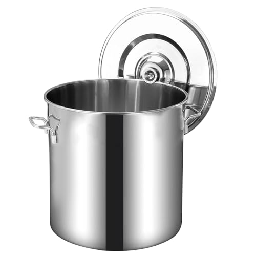Marmite en acier inoxydable 30 cm pour cuisiner de grands volumes sans brûler