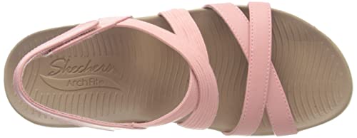 Skechers Women's Ankle-Strap Sandal, Coral Durabuck Webbing, 11