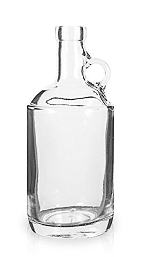 North Mountain Supply Glass Moonshine Jug 750ml for Wine/Spirits Bar Top Finish