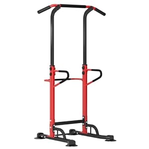 SogesHome Krachttoren met dip-station, multifunctionele Power Tower krachttraining, optrektoren, in hoogte verstelbaar van 190 tot 230 cm, pull-up bar, optrekstang, krachtstation, trainingsapparaat
