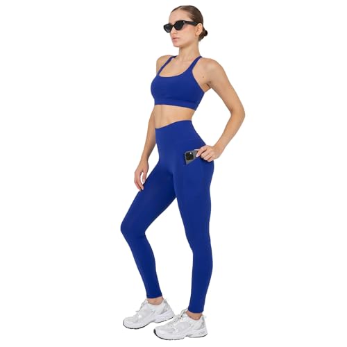 Image of YITTY Active Women's Ultraluxe Strappy Medium Impact Bra, Athleisure, 4-Way-Stretch