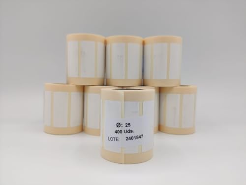 Etiquetas térmicas autoadhesivas 38x15mm compatibles multiusos 8 rollos 6