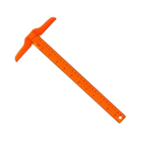 BESTonZON 2個 ダブルスケール型尺 プラスチック製 高精両面目盛り 定規 製図 一般レイアウト用 エンジニア 建築士 学生向け オレンジ色