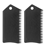 Abaodam 1 Pair Surfboard Wax Scraper Comb Plastic Sturdy Wax Cleaning Tool with Carbon-Like Texture