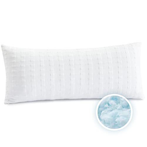 Meoflaw Cooling Pillows for Sleeping Body Size,Shredded Memory Foam Bed Pillow with Double Sided Material Pillow Case,Adjustable Loft-Slow Rebound Body Pillow for Side & Back Sleeper