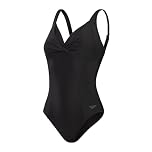 Speedo Women's Shaping Cross Knot One Piece Swimsuit | Shapewear | Beach and Holiday Swimwear Swimwear, Black, 12