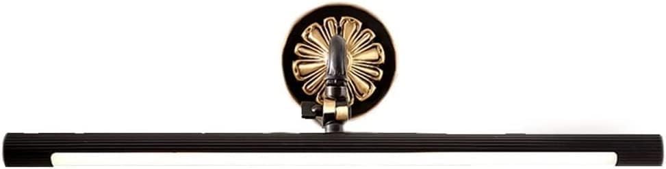 Modern Wall Sconce Mirror Headlight Led Light Luxurious Mirror Cabinet Light Toilet Mirror Light Bathroom Makeup Lamp (Color : Black, Size : 43cm)