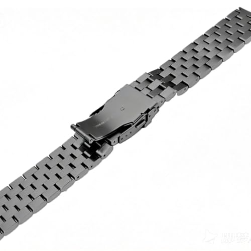 Image of Kai Tian Stainless Steel Watch Band 20 21 22 24 26 18mm for Men Women Solid Watch Bracelet Strap with Deployment Double Lock Black Silver Blue Grey Rose gold