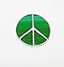 Green and White Peace Sign Handmade Stained Glass Christmas Ornament or Sun Catcher