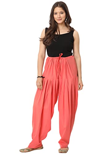 Woman's Plain Cotton SEMI Patiala Salwar with Dupatta|| Free Size || Plain Patiala || SEMI Patiala Pants || Solid Cotton Patiala || Patiyala