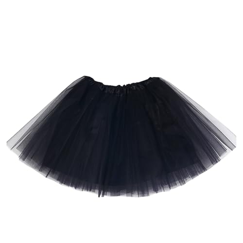 VilaGi - VilaGi Tulle Tutu Skirts for Women,Adult Tutu Skirt,Elastic 4 Layered Adult Tutu for Dance Ballet Skirts for Party Fancy Dress Outfit Costume for Women and Teens Girls,Black