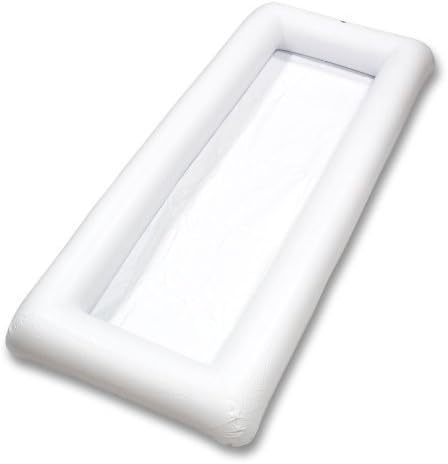 Greenco Inflatable Buffet and Salad Serving Bar With Drain Plug- White, 2 Count