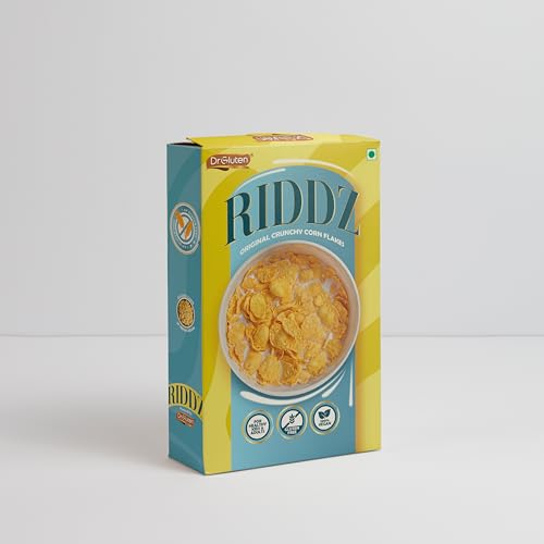 Image of Dr. Gluten RIDDZ Original Crunchy Corn Flakes Pack of 2 (400 gms Each) | Gluten Free & Wheat Free | High in Dietary Fiber, Iron & Vitamins | Vegan | No Added Colours & Flavours | Breakfast Cereal