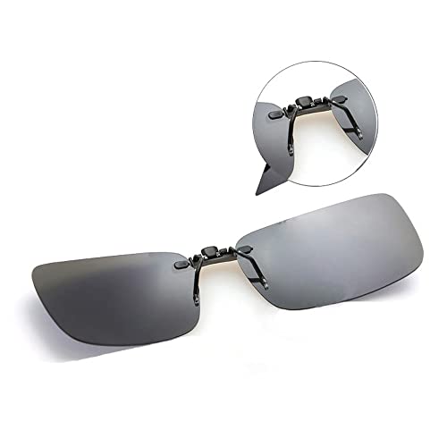 Unisex Polarized Clip On Flip Up Sunglasses Anti-Glare Driving Glasses for Glasses Daily Outdoor - Orange2