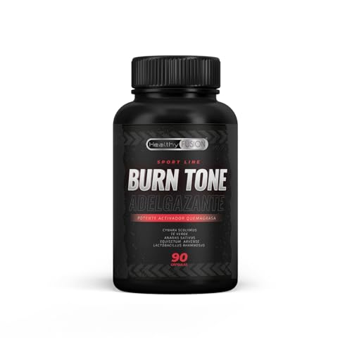 Healthy Fusion Burn Tone Quemagrasas | Potente Adelgazante con Acción Quemagrasas con Té Verde | Reductor del Apetito | Fórmula para perder peso | 90 Cápsulas