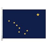 nothing Alaska-Flagge, 90 x 150 cm, 100 % Polyester, Banner, Digitaldruck.
