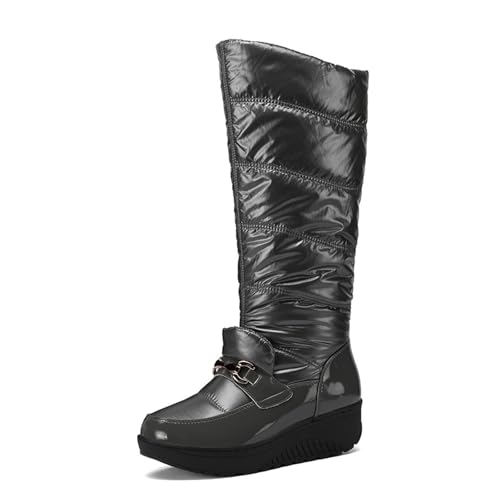Bottines à bout rond pour femme escarpins compensés étanches