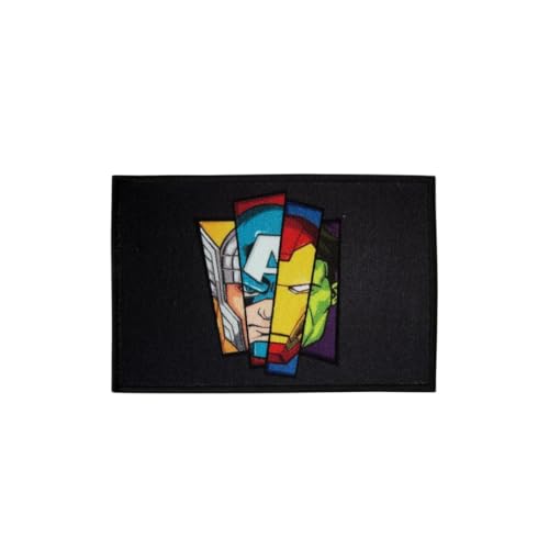 Image of Athom Living Marvel and Avengers Kids Bathmat- Multi-Colour Nylon, Anti-Skid with Durable Latex Backing, Fun Superhero Design, Easy to Clean, Perfect Entryway or Playroom Mat, 37x57 cm, Pack of 1