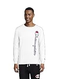 Champion Men's Sleep Long Sleeve Tee, Athletic Navy/White, Large