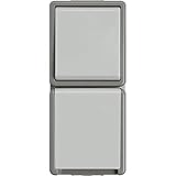 Siemens 5TA4816 DELTA fläche IP44 AP Wechselschalter und SCHUKO-Steckdose mit Klappdeckel für Feuchtraum, Außenbereich oder Keller