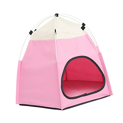 Milisten ペットテント 同封 猫用テント 猫のハウス ペットゲート いいね 猫の隠れ家 洗える猫の巣 猫犬用多目的 屋内犬小屋 犬用寝台 装飾的な子猫の家 布 ピンク