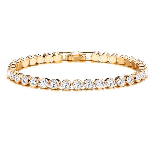 Tennis Armband mit kubischem Zirconium künstliche Diamant Armband eine Reihe einfache moderne elegante Kette Damen Geburtstagsgeschenk