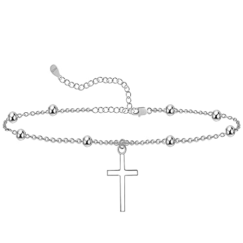 Cross Anklet 925 Sterling Silver Cross Anklet Christian Cross Anklet For Women Tiny Cross Anklet Dainty Cross Anklet Bracelet #TOP5