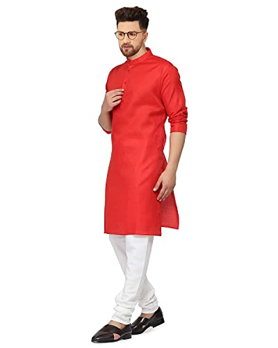 Image of Gauri Laxmi Enterprise Cotton Blend Solid Regular Men's Kurta