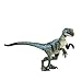 Mattel Jurassic World Hammond Collection Dinosaur Action Figure, Velociraptor 'Blue' Dino Toy with Articulation