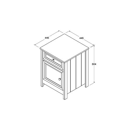 Mesa de Cabeceira Ditália Conjunto com 2 un. Dm-114 Branco