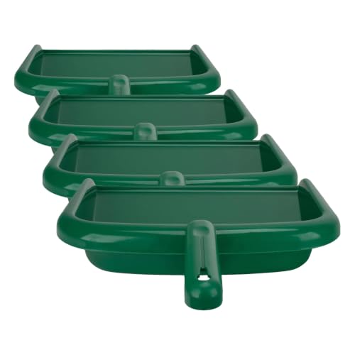 Image of SPARTA Large Handheld Dustpan with Hanging Hole, Heavy-Duty Plastic Dustpan with Wide Lip for Countertops and Surfaces, Plastic, 10 Inches, Green (Pack of 4)
