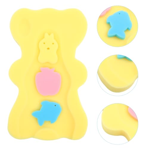 Alfombrilla de baño para bebés de esponja con forma de oso amarillo SHINEOFI 8