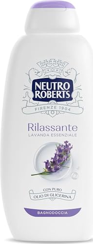 NEUTRO ROBERTS Baignoire Corps Relaxant avec Lavanda et Patchouli, pour une peau détendue et détériorée, Ingrédients d'origine naturelle, sans savon, Dermatologiquement testé, Flacon de 600 ml