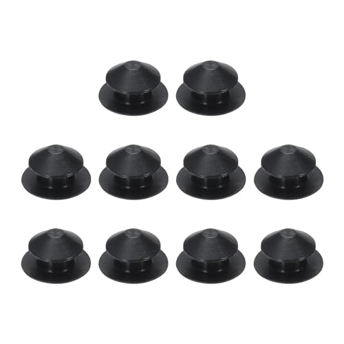 Image of uxcell 10pcs 1 /2 Inch (12mm) Black Silicone Hole Plugs