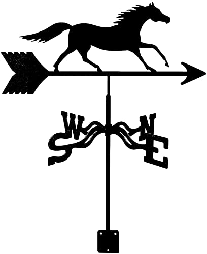 Wetterfahne, Wetterfahne aus Edelstahl, Pferde-Wetterfahne, Schwarze Sprühfarbe, für Außenschuppen, Eisen, Windrichtungsanzeiger, Messwerkzeug, Hofdach, Scheunendekoratio Wetterfahne, Wetterfahne aus Edelstahl, Pferde-Wetterfahne, Schwarze Sprühfarbe, für Außenschuppen, Eisen, Windrichtungsanzeiger, Messwerkzeug, Hofdach, Scheunendekoratio