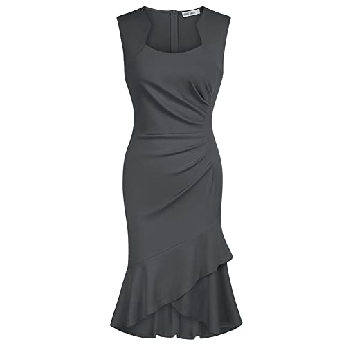 GRACE KARIN Damen Meerjungfrau Kleid Für Abend Hochzeit Retro Bodycon...
