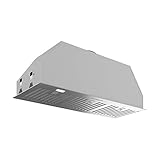 Futuro Futuro In/Under-Cabinet Range Hood 32' 940-CFM | Insert-Liner Baffle | Wall Mount Stainless Steel Vent Hood | Contemporary Italian Exhaust Fan | Remote Control, LED, Ultra-Quiet, with Blower