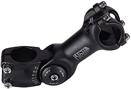 FOMTOR 31.8mm Adjustable Stem 90mm 0~60 Degree UNO 31.8mm MTB Adjustable Handlebar Stem for Most Mountain Bike Road Bike (Fit for 1.25'' Handlebar)