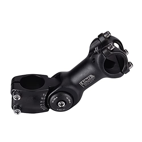 FOMTOR 31.8mm Adjustable Stem 90mm 0~60 Degree UNO 31.8mm MTB Adjustable Handlebar Stem for Most Mountain Bike Road Bike (Fit for 1.25'' Handlebar)