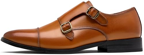 Image of Jousen Dress Shoes for Men Monk Strap Loafers for Men