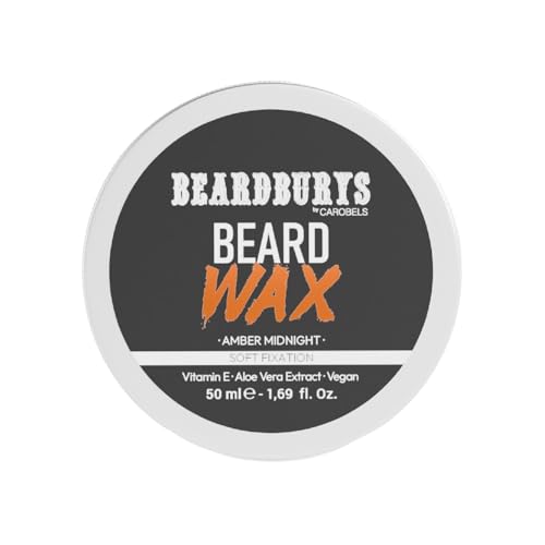 Beardburys Beard Wax Black | Cera de Fijación Suave para Barba y Bigote, Fijación Natural, Aroma Único, Sin Parabenos, Todo Tipo de Barbas - 50ml