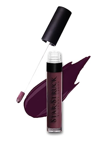 Image of STARSTRUCK BY SUNNY LEONE Glossy Liquid Lip Color, Purple| Highly Pigmented, Hi-Shine & Non-Sticky Formula | Lip Gloss For Girls, Women | Wine