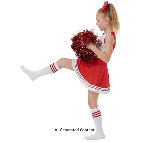 Disfraz de Porrista para Niñas Talla Small Rojo miniatura 5