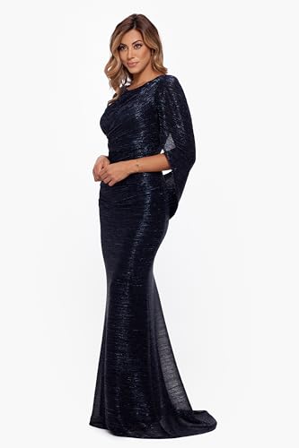 Image of Betsy & Adam Women's Strapless Satin Corset Evening Dress