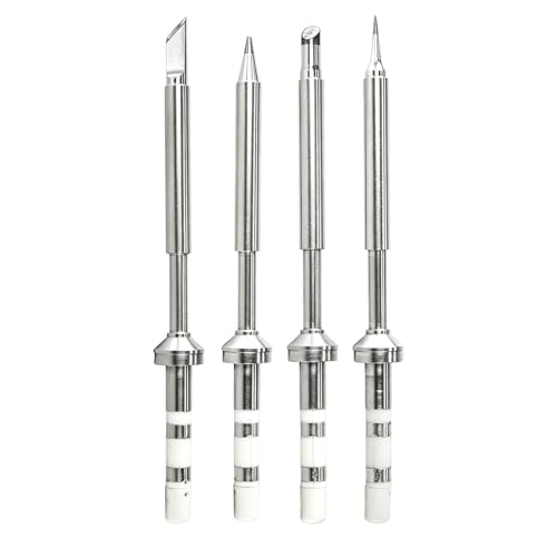 Image of 4PCS TS100 Soldering Tips Kit, Compatible with TS100|TS101| /PinecilV2|pine64 Soldering Iron-Includes TS-K,TS-C4,TS-B2,TS-ILS, Fast Heating