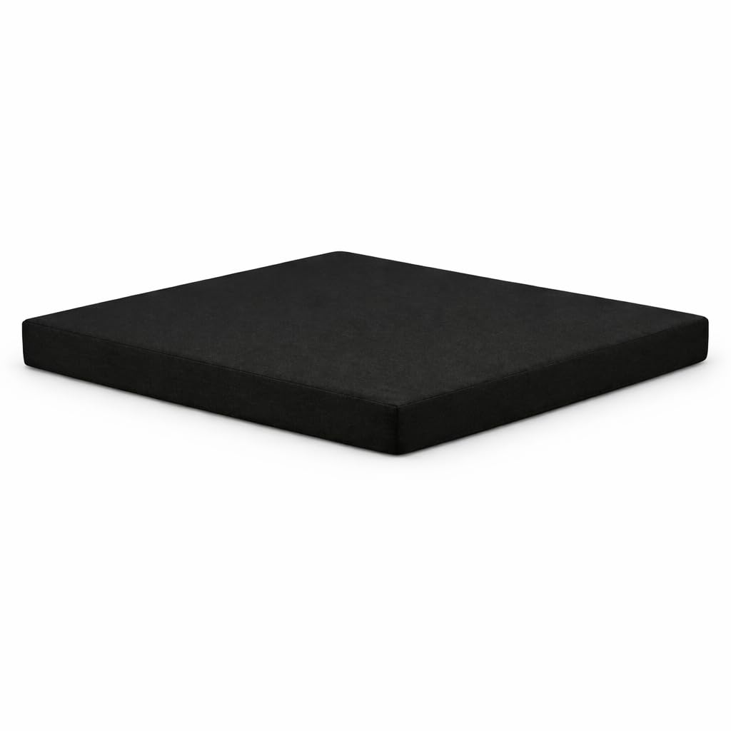 AMANSTYLE LTD Rattan Garden Furniture Cushions – Outdoor Replacement Cushion Pads for Patio Sofa, Conservatory & Garden Seating, Water Resistant Covers (Black, Seat Cushion 56cm x 52cm x 5cm)