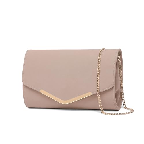 Miss Lulu Bolso Mujer Bandolera Pequeño, Clutch para Fiesta - Ideal para Fiestas y Movilidad Diaria - Con Espacio Especial para Teléfono - Duradero y Estiloso